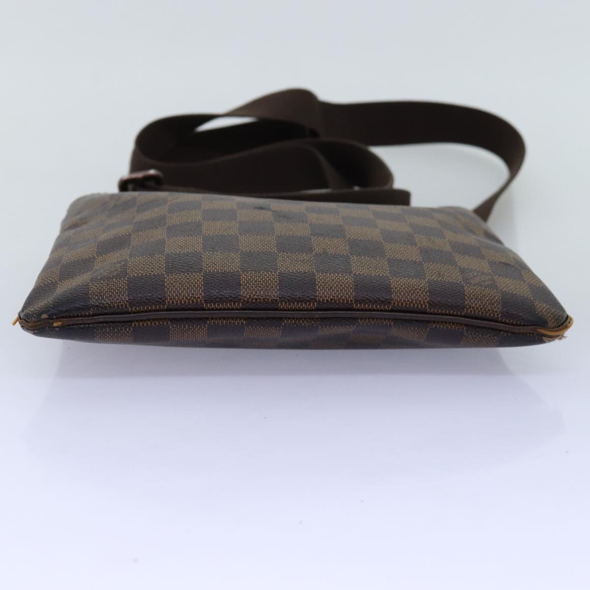 LOUIS VUITTON Damier Ebene Pochette Plat Brooklyn Bag N41100 LV Auth bs14053