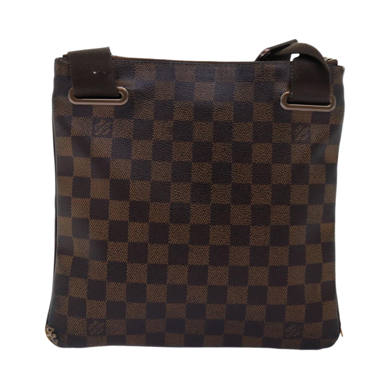 LOUIS VUITTON Damier Ebene Pochette Plat Brooklyn Bag N41100 LV Auth bs14053