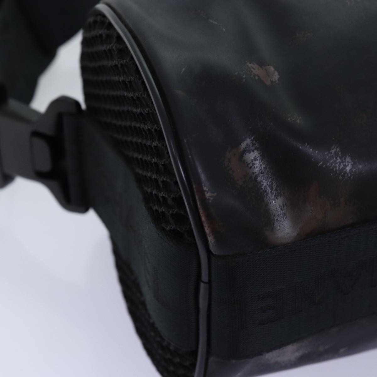CHANEL Mini Drum Sports Line Shoulder Bag Patent leather Black CC Auth bs14062