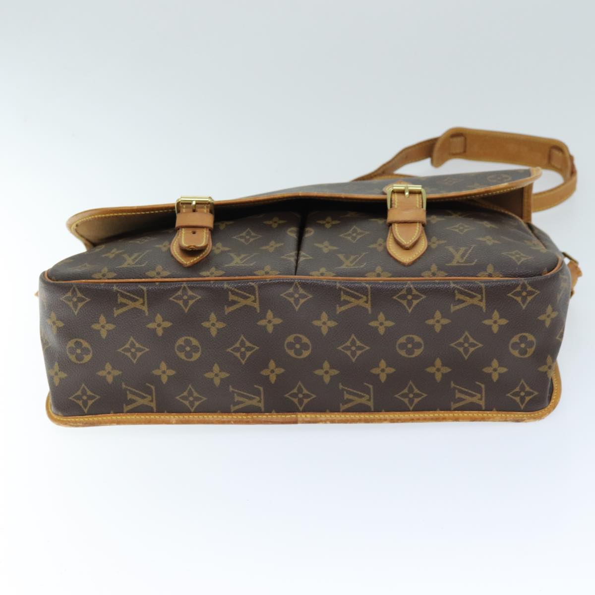 LOUIS VUITTON Monogram Gibeciere GM Shoulder Bag M42246 LV Auth bs14064