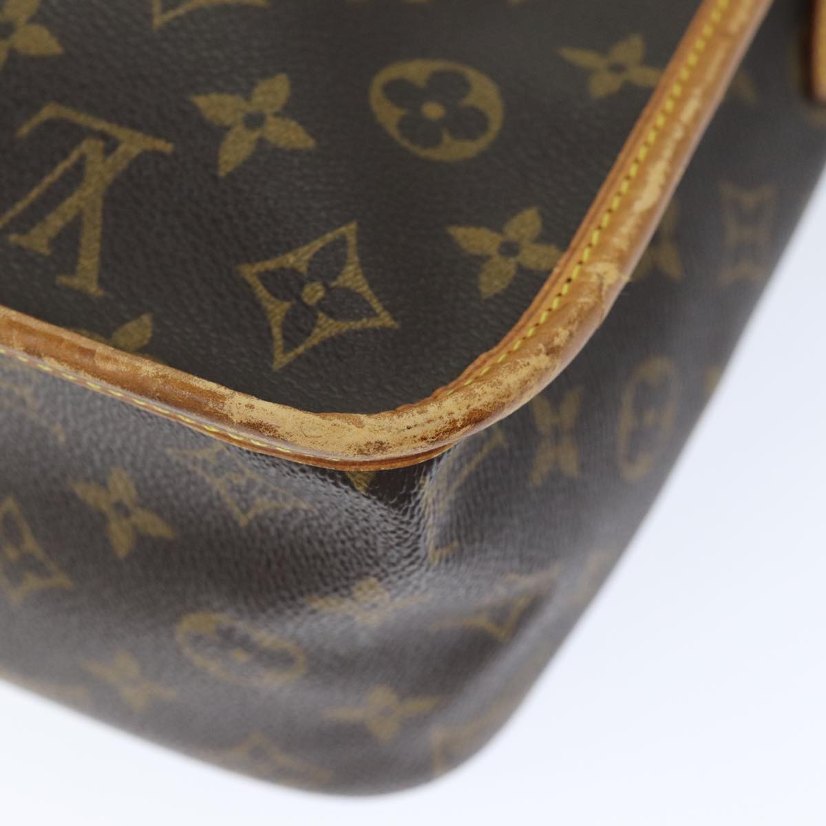 LOUIS VUITTON Monogram Gibeciere GM Shoulder Bag M42246 LV Auth bs14064