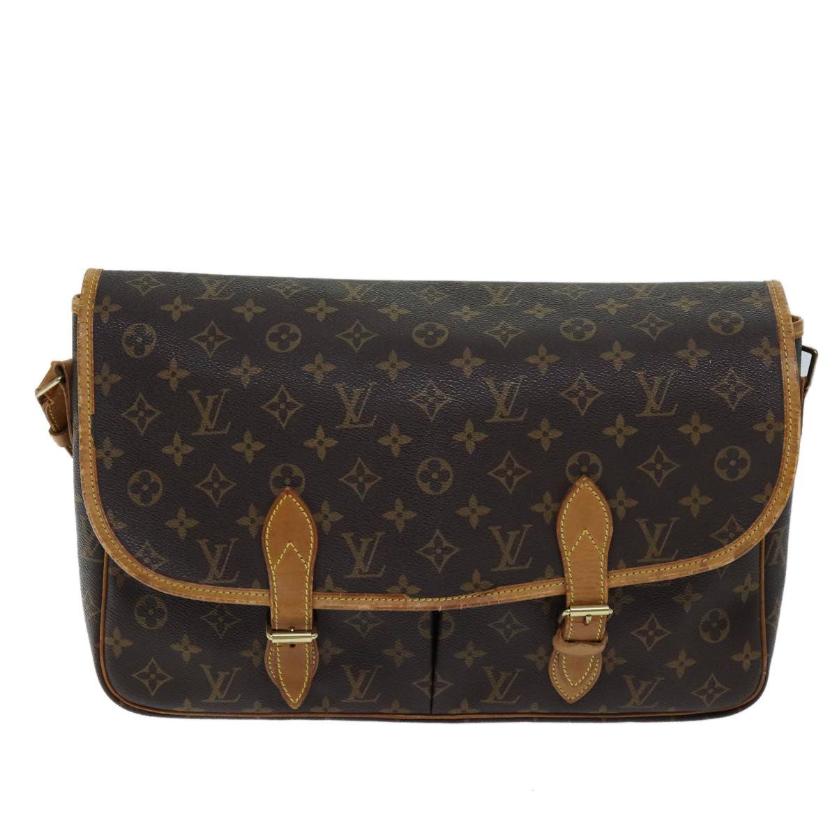 LOUIS VUITTON Monogram Gibeciere GM Shoulder Bag M42246 LV Auth bs14064