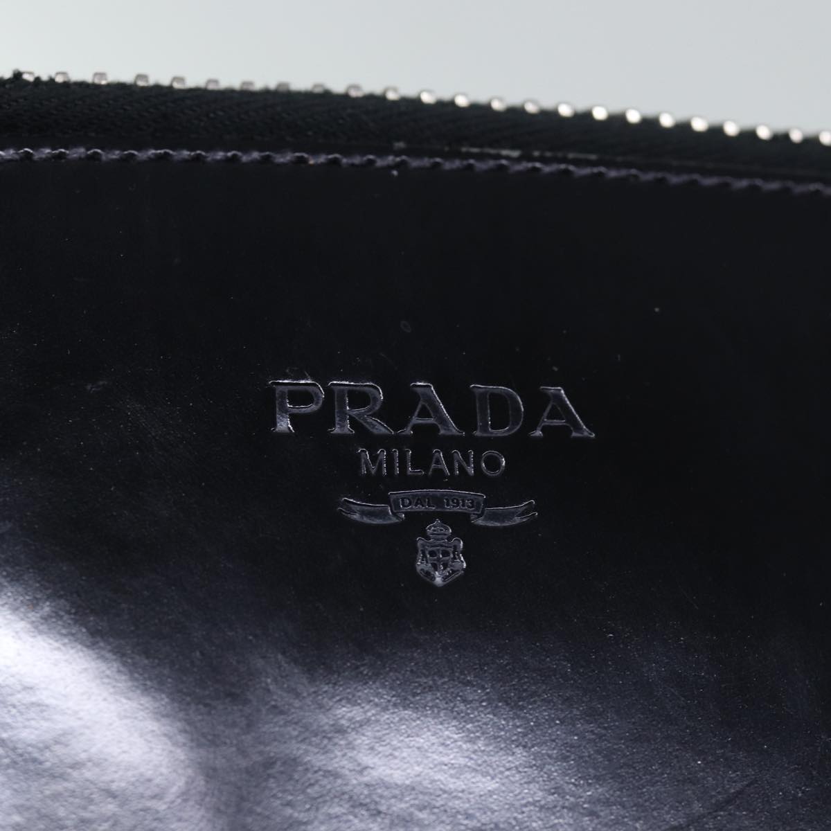 PRADA Tote Bag Patent leather Black Auth bs14088