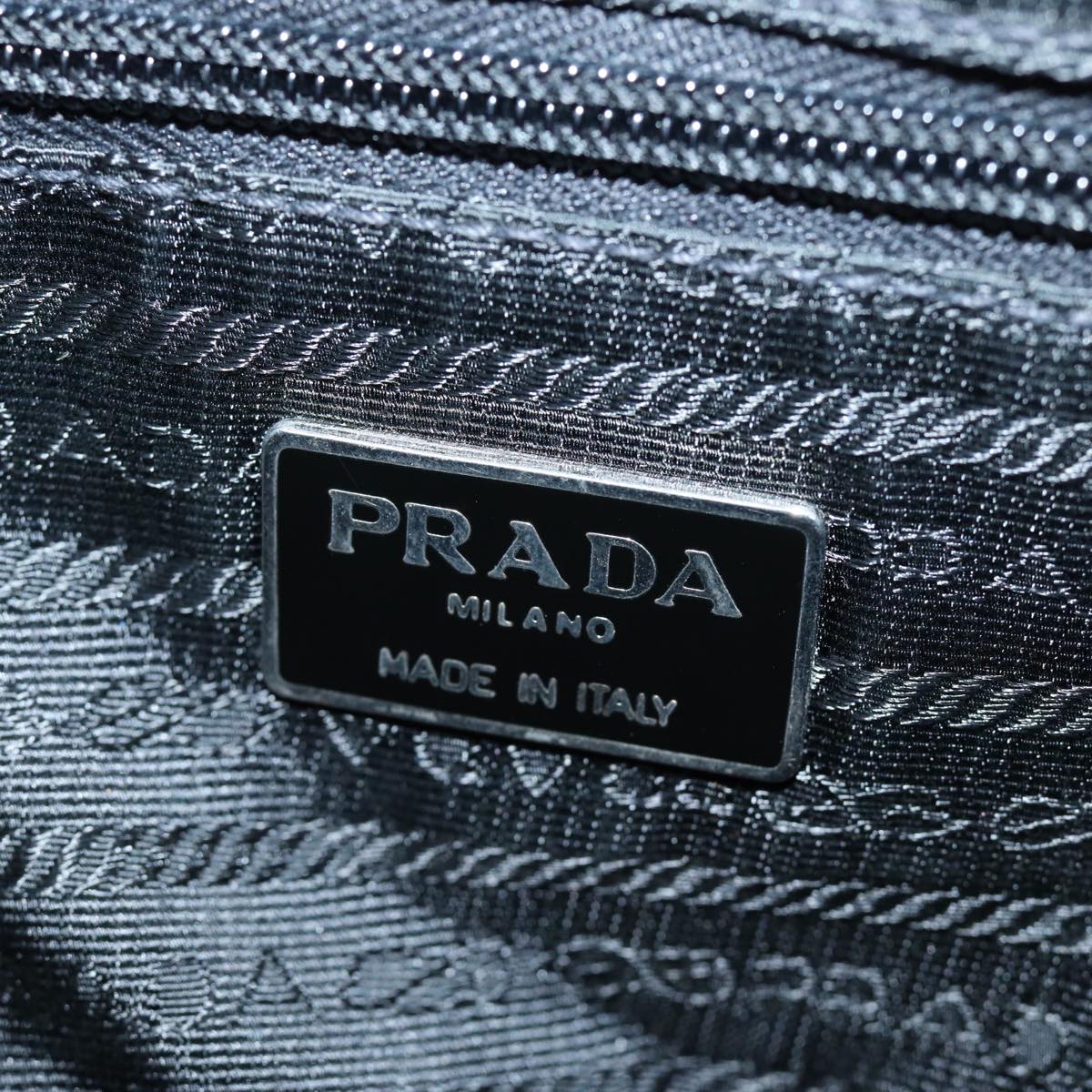 PRADA Tote Bag Patent leather Black Auth bs14088