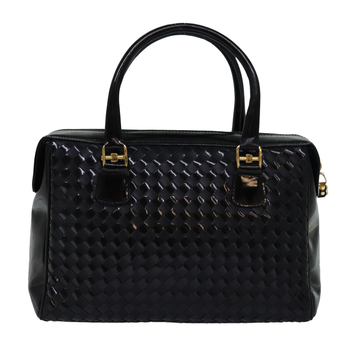 BALLY Hand Bag Patent leather Black Auth bs14103 - 0