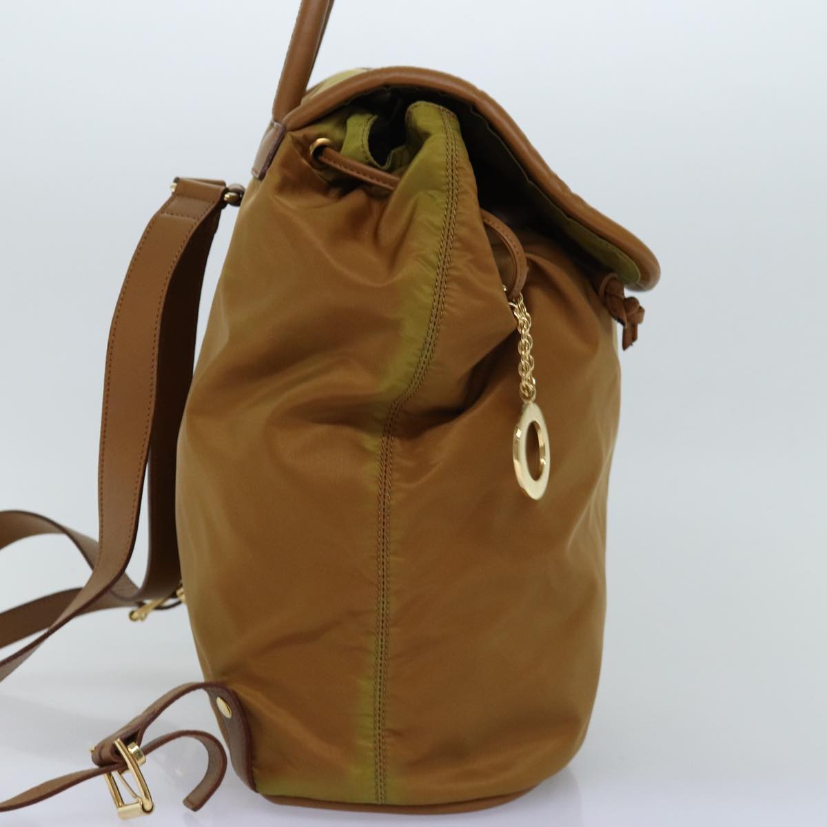 CELINE Backpack Nylon Brown Auth bs14104