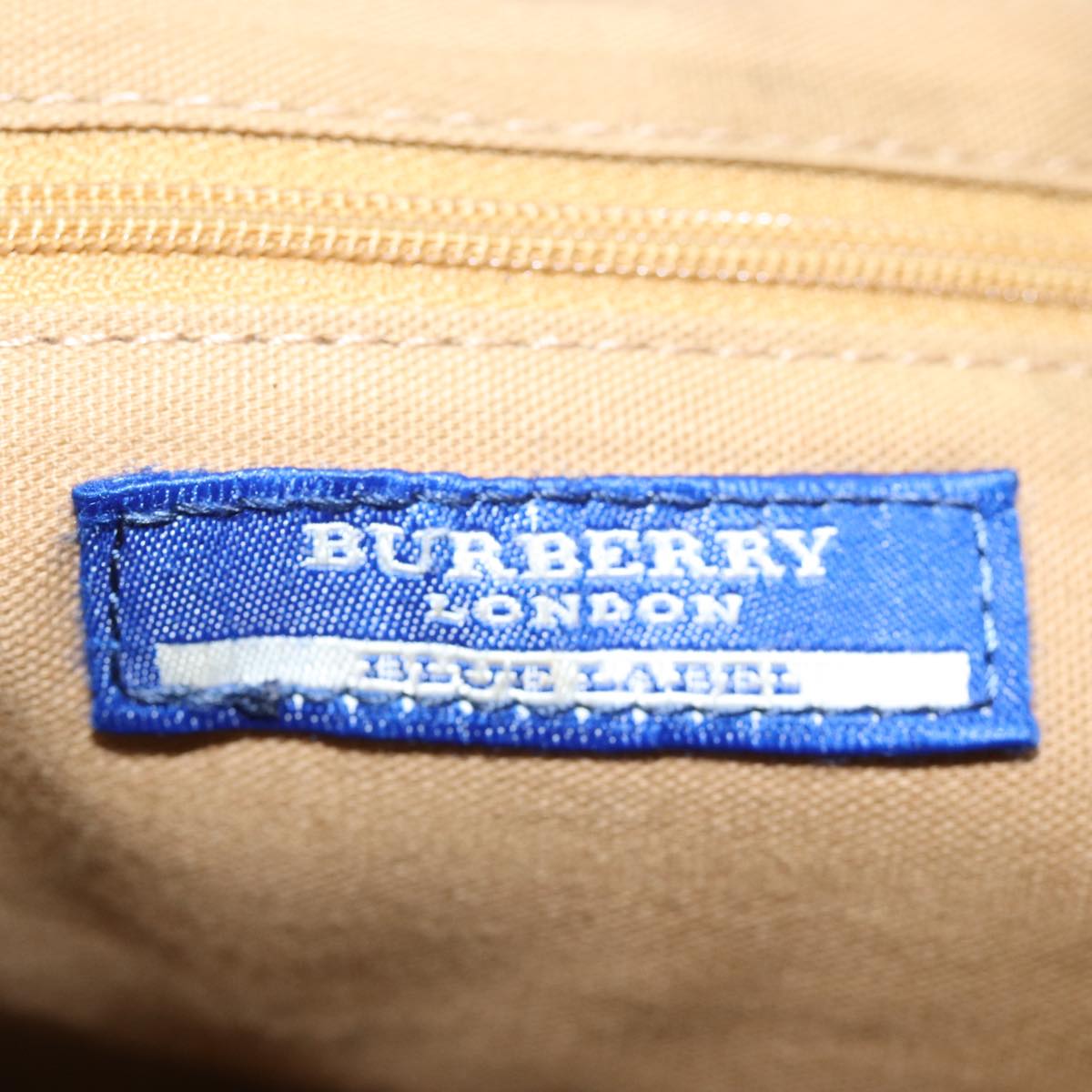 BURBERRY Blue Label Nova Check Tote Bag Nylon Brown Auth bs14116