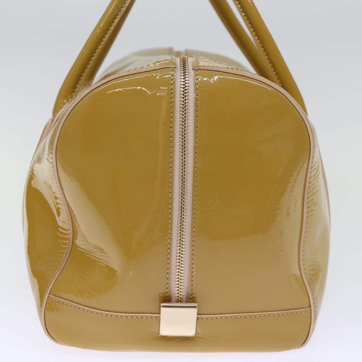 Chloe Hand Bag Enamel Yellow Auth bs14155