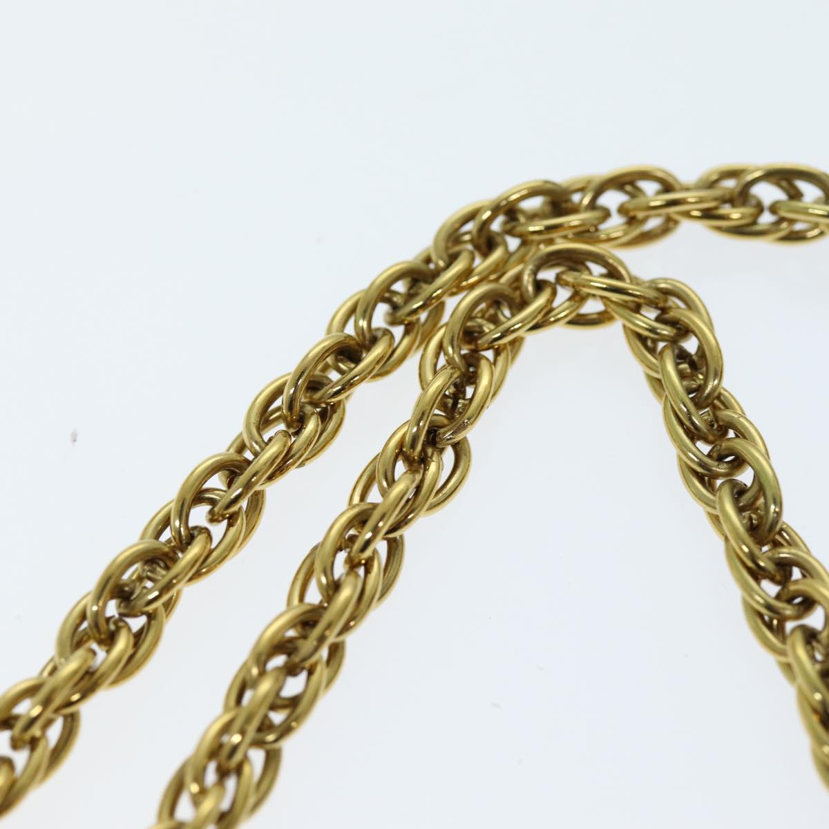 CHANEL Necklace Metal Gold CC Auth bs14195