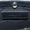 BALENCIAGA Navy Pochette Shoulder Bag Leather Black 339937 Auth bs14200-18