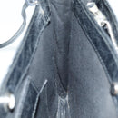 BALENCIAGA Navy Pochette Shoulder Bag Leather Black 339937 Auth bs14200-20