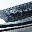 BALENCIAGA Navy Pochette Shoulder Bag Leather Black 339937 Auth bs14200-12