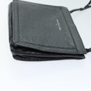 BALENCIAGA Navy Pochette Shoulder Bag Leather Black 339937 Auth bs14200-3