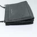 BALENCIAGA Navy Pochette Shoulder Bag Leather Black 339937 Auth bs14200-4