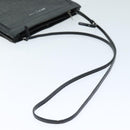 BALENCIAGA Navy Pochette Shoulder Bag Leather Black 339937 Auth bs14200-7