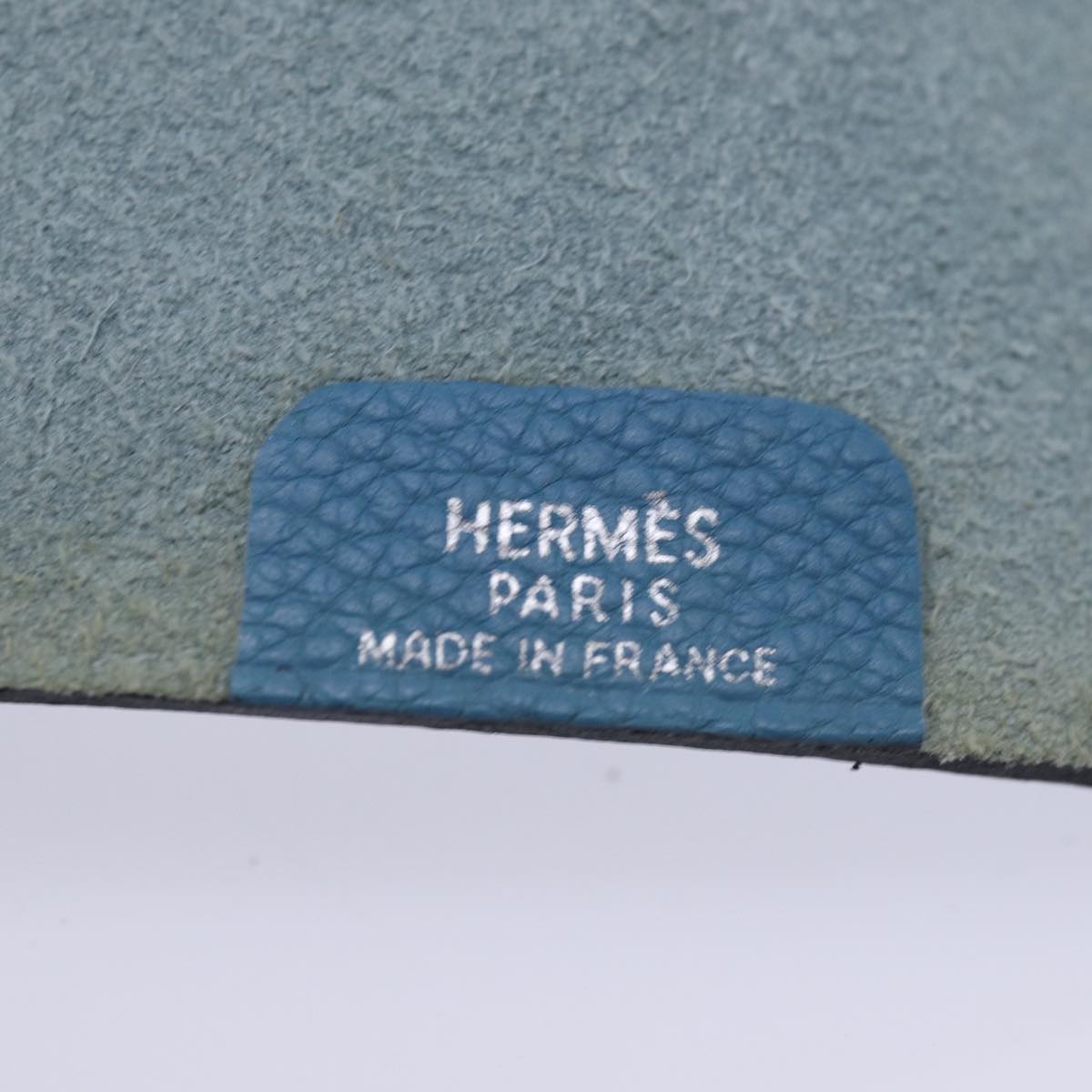 HERMES Yuris PM Day Planner Cover Leather Blue Auth bs14204