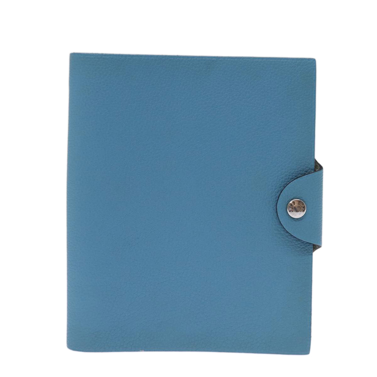 HERMES Yuris PM Day Planner Cover Leather Blue Auth bs14204