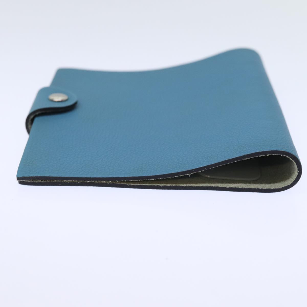 HERMES Yuris PM Day Planner Cover Leather Blue Auth bs14204