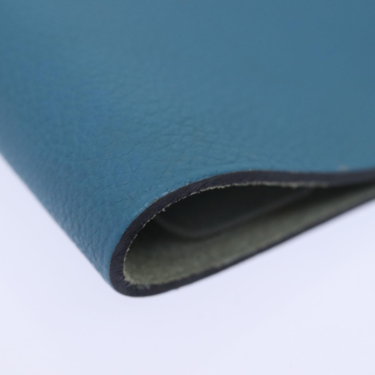 HERMES Yuris PM Day Planner Cover Leather Blue Auth bs14204