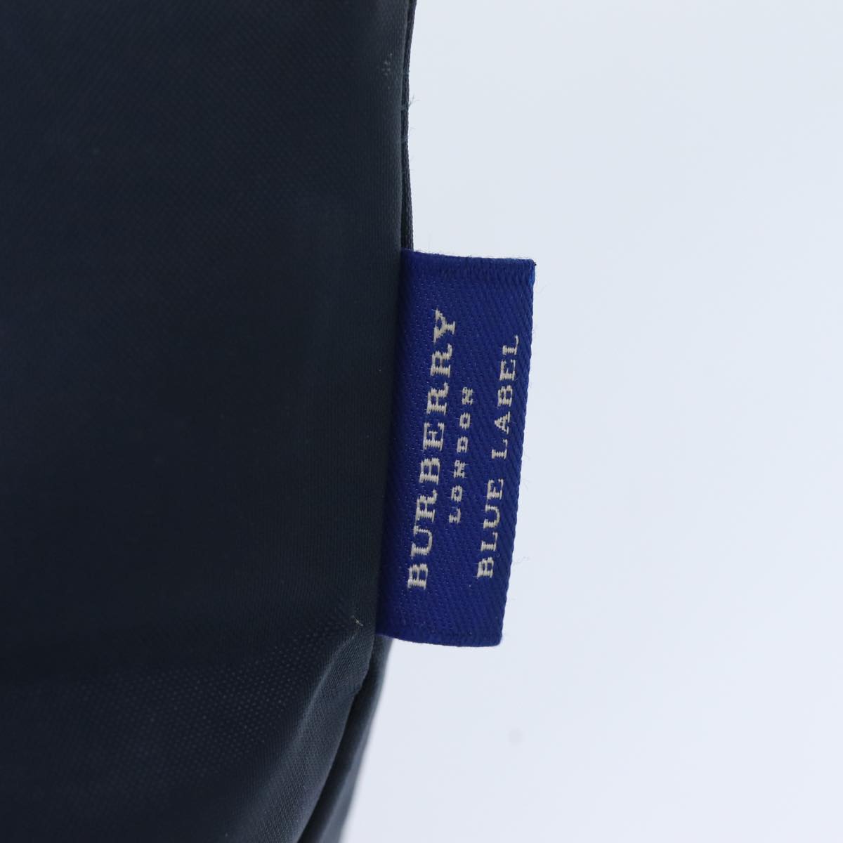 BURBERRY Nova Check Blue Label Hand Bag Nylon Blue Auth bs14210