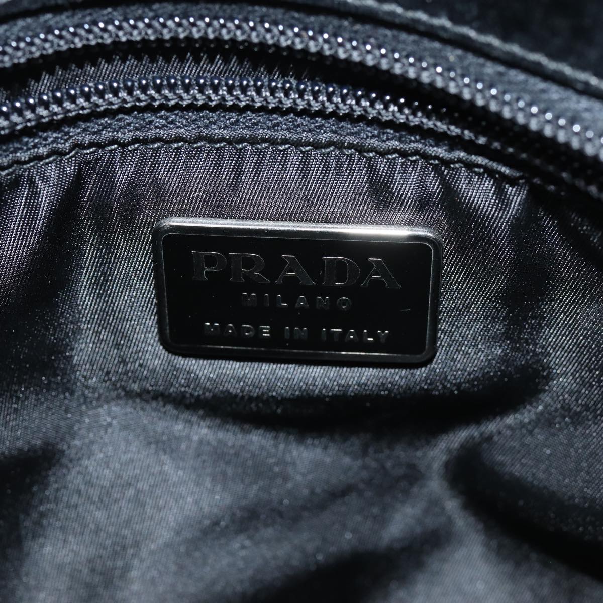 PRADA Hand Bag Nylon Black Auth bs14222