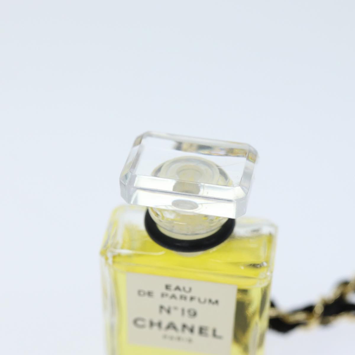 CHANEL Perfume Necklace Clear CC Auth bs14238
