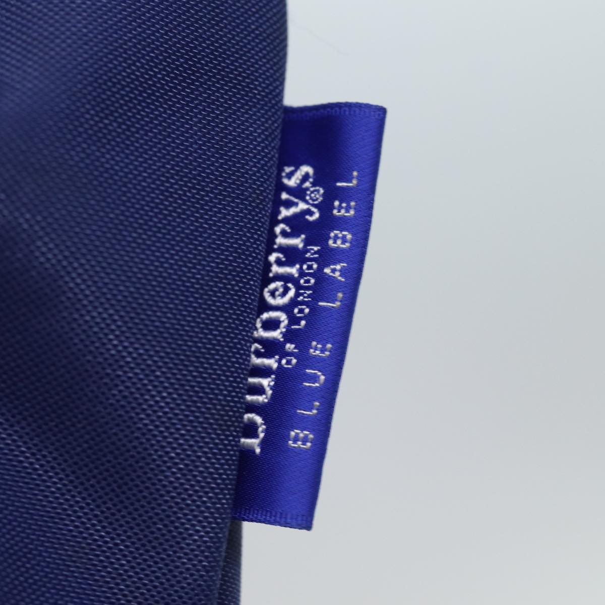 Burberrys Nova Check Blue Label Tote Bag Nylon Navy Auth bs14253