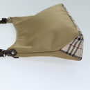 BURBERRY Black label Tote Bag Nylon Canvas 2Set Beige Brown Auth bs14274-16