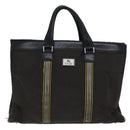 BURBERRY Black label Tote Bag Nylon Canvas 2Set Beige Brown Auth bs14274-2