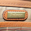 Burberrys Clutch Bag Leather Brown Auth bs14286-18