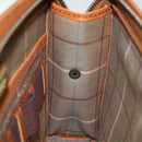 Burberrys Clutch Bag Leather Brown Auth bs14286-19