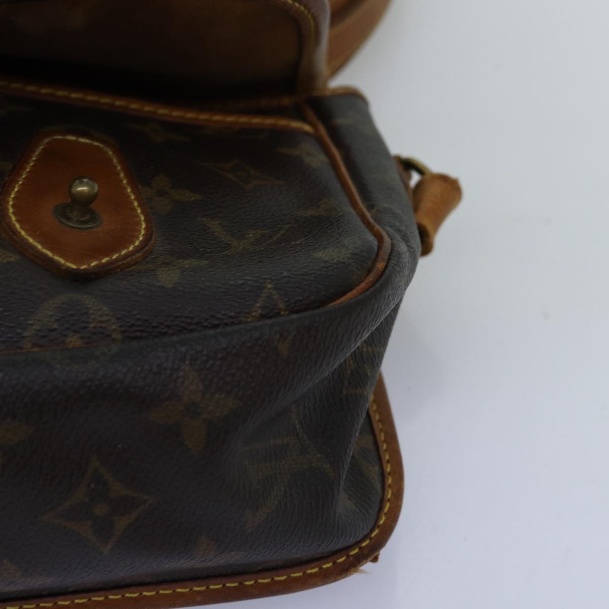 LOUIS VUITTON Monogram Gibeciere MM Shoulder Bag M42247 LV Auth bs14301