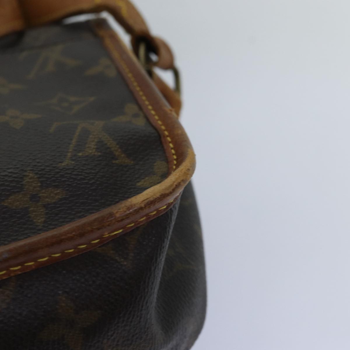 LOUIS VUITTON Monogram Gibeciere MM Shoulder Bag M42247 LV Auth bs14301