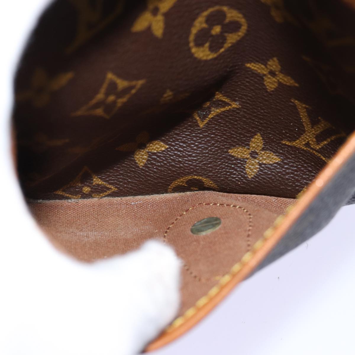 LOUIS VUITTON Monogram Gibeciere MM Shoulder Bag M42247 LV Auth bs14301