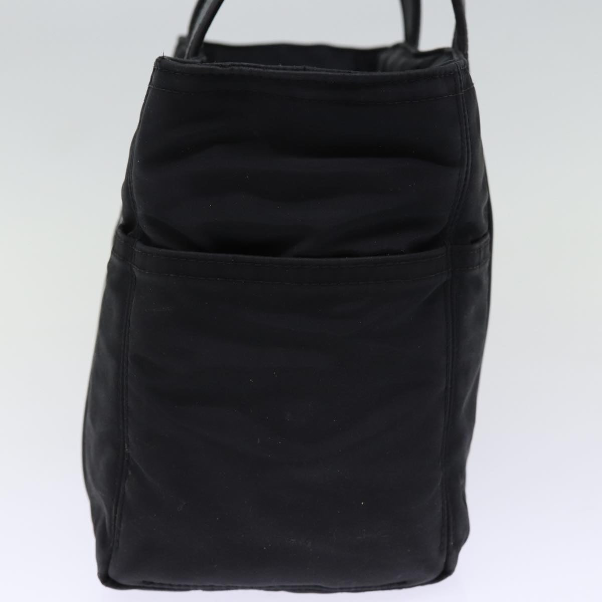HERMES Acape Luco PM Hand Bag Nylon Black Auth bs14313