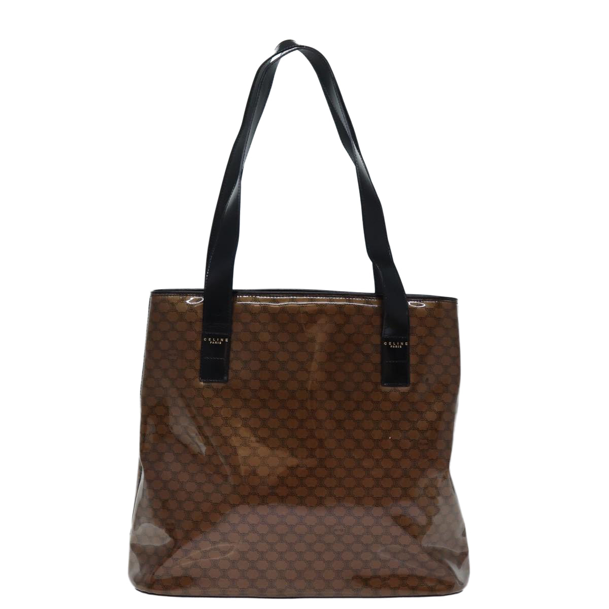 CELINE Macadam Canvas Tote Bag Brown Auth bs14321 - 0