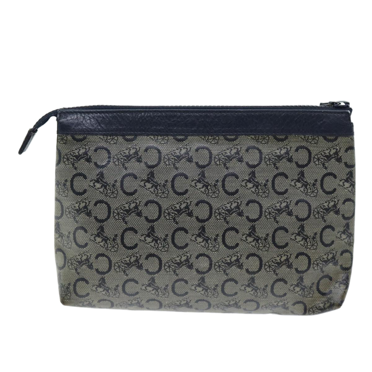 CELINE C Macadam Canvas Pouch Navy Auth bs14376 - 0