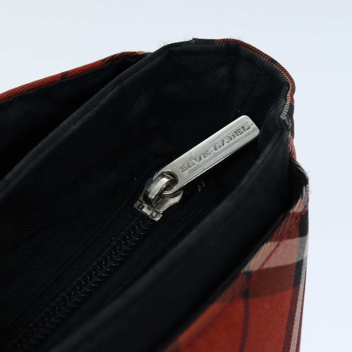 BURBERRY Nova Check Hand Bag Nylon Red Auth bs14384