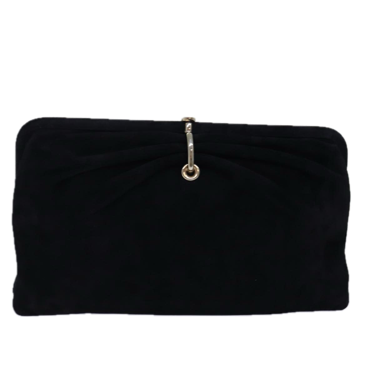 LOEWE Clutch Bag Suede Black Auth bs14406