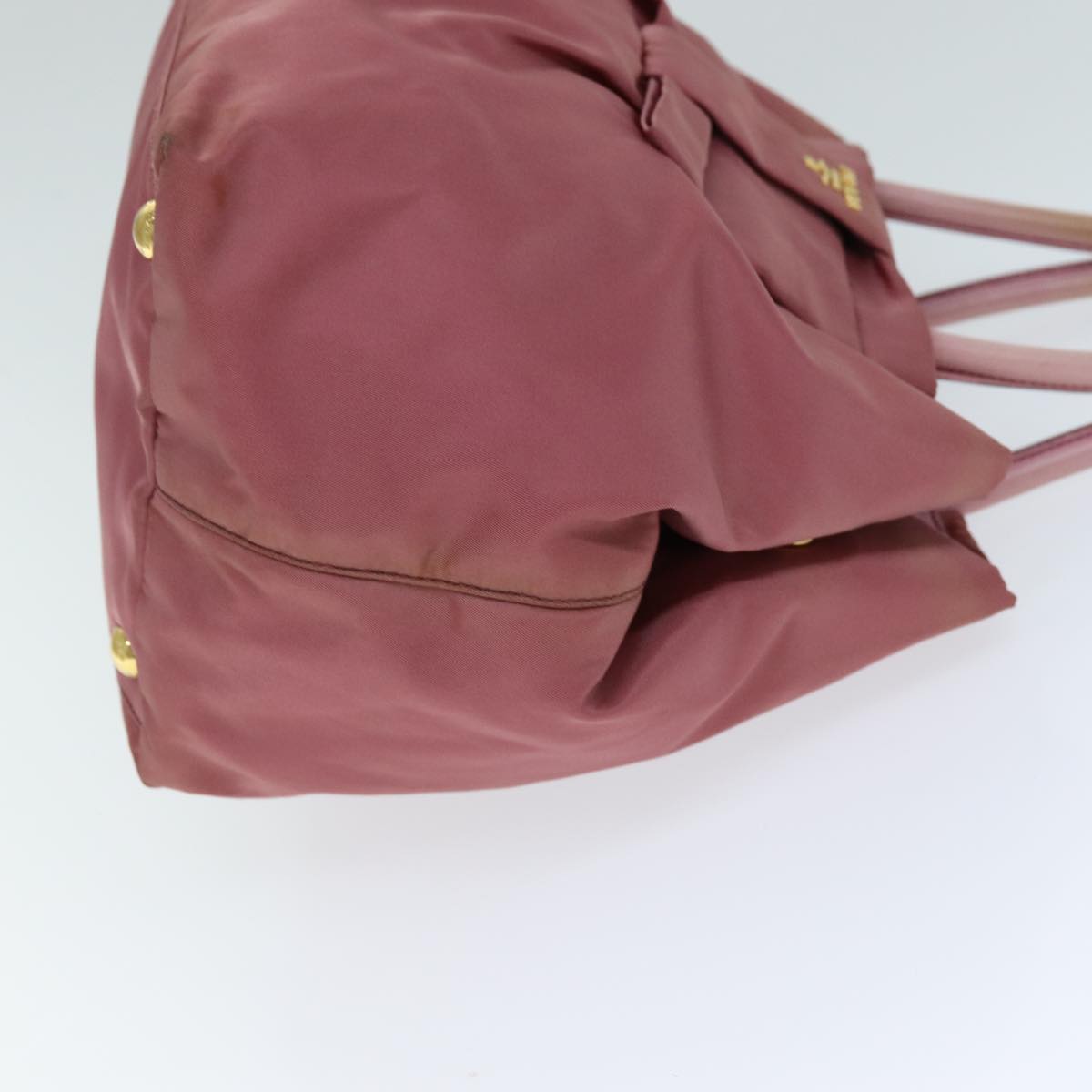 PRADA Hand Bag Nylon Pink Auth bs14423
