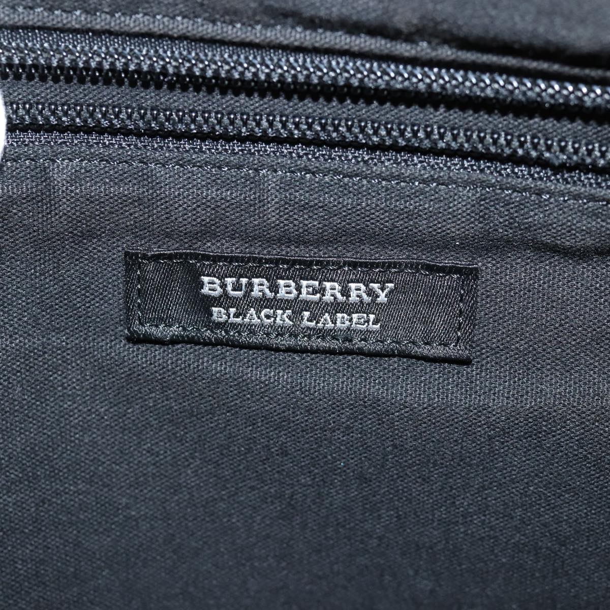 BURBERRY Nova Check Black label Business Bag Canvas Navy Auth bs14428