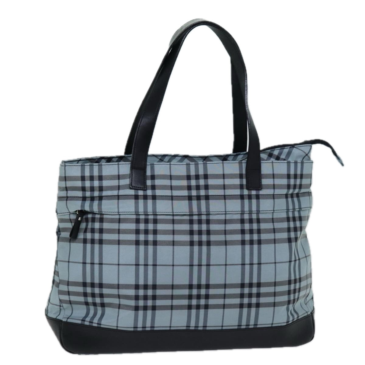 BURBERRY Nova Check Blue Label Tote Bag Nylon Blue Auth bs14429