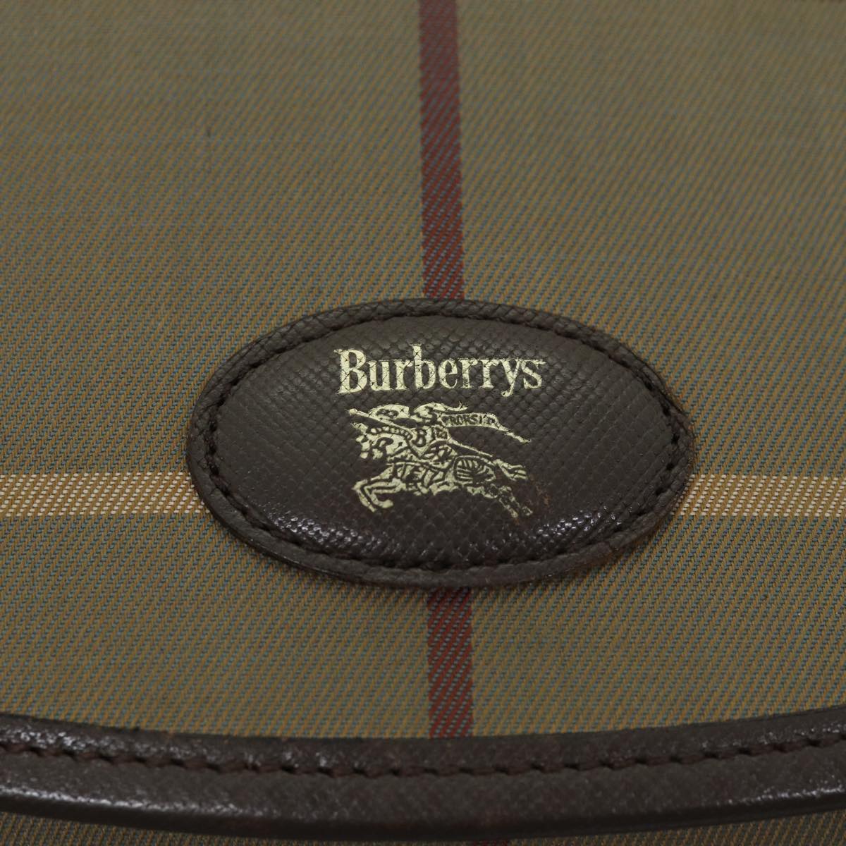 Burberrys Nova Check Shoulder Bag Canvas Beige Auth bs14432