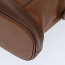Burberrys Hand Bag Leather Brown Auth bs14434-14