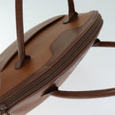 Burberrys Hand Bag Leather Brown Auth bs14434-6