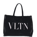 VALENTINO Tote Bag Canvas Black Auth bs14456-13