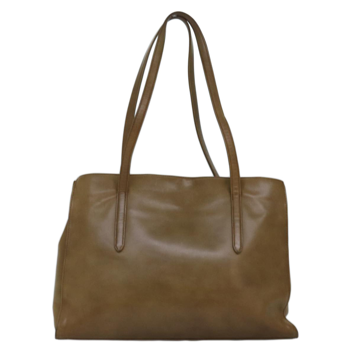 VALENTINO Tote Bag Leather Beige Auth bs14457 - 0