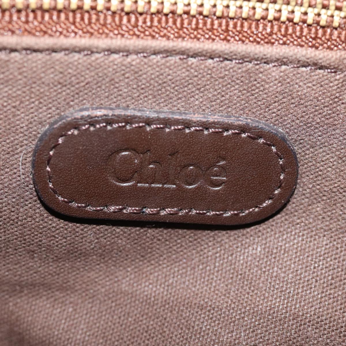 Chloe Shoulder Bag Leather Brown Auth bs14462