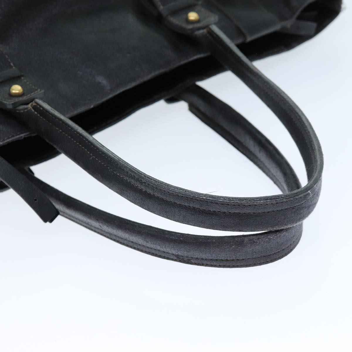 Chloe Hand Bag Leather Black Auth bs14492