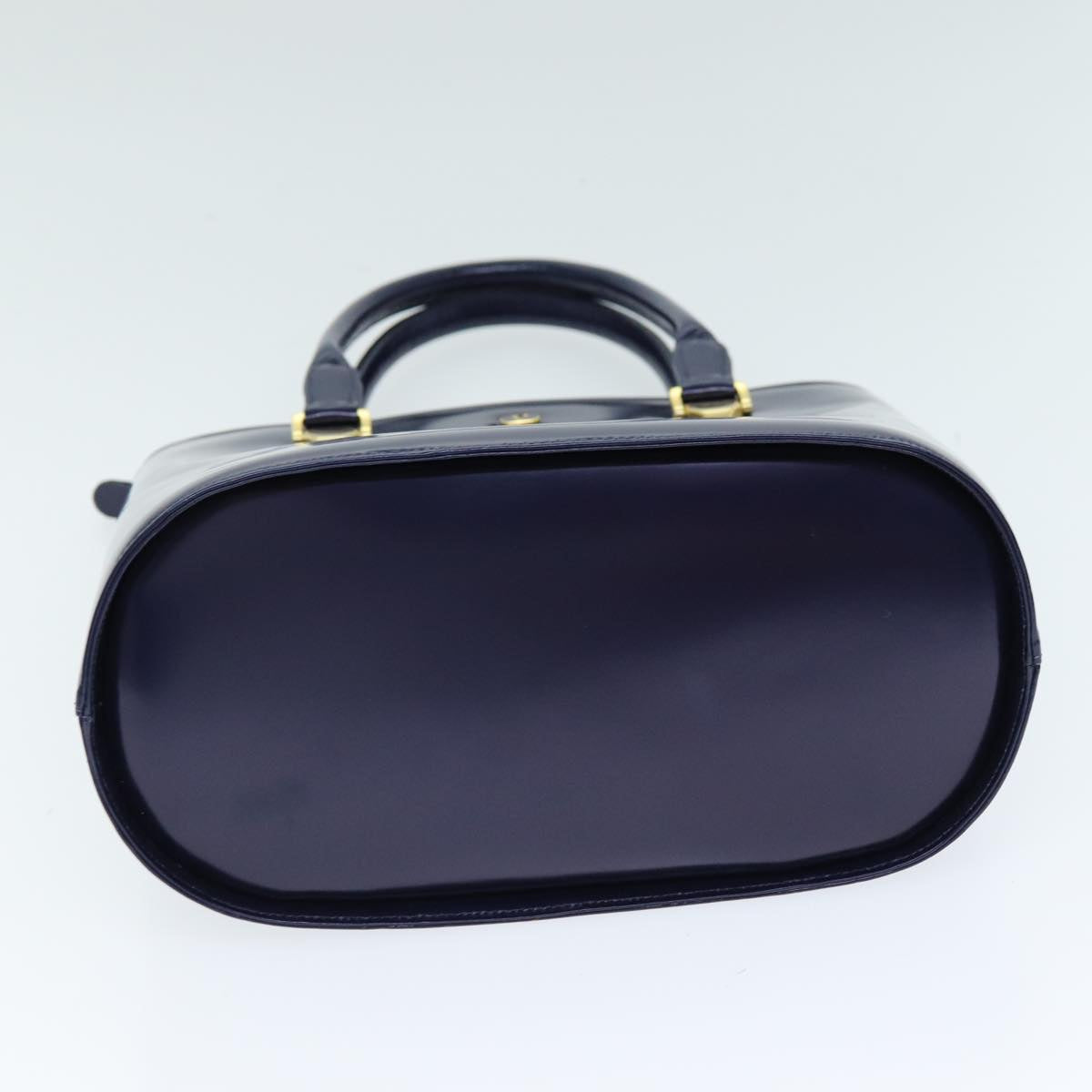 VALENTINO Hand Bag Leather Navy Auth bs14522